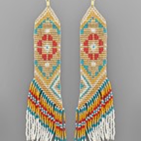 Beads Tassel Long Earrings - Picture 1 of 1
